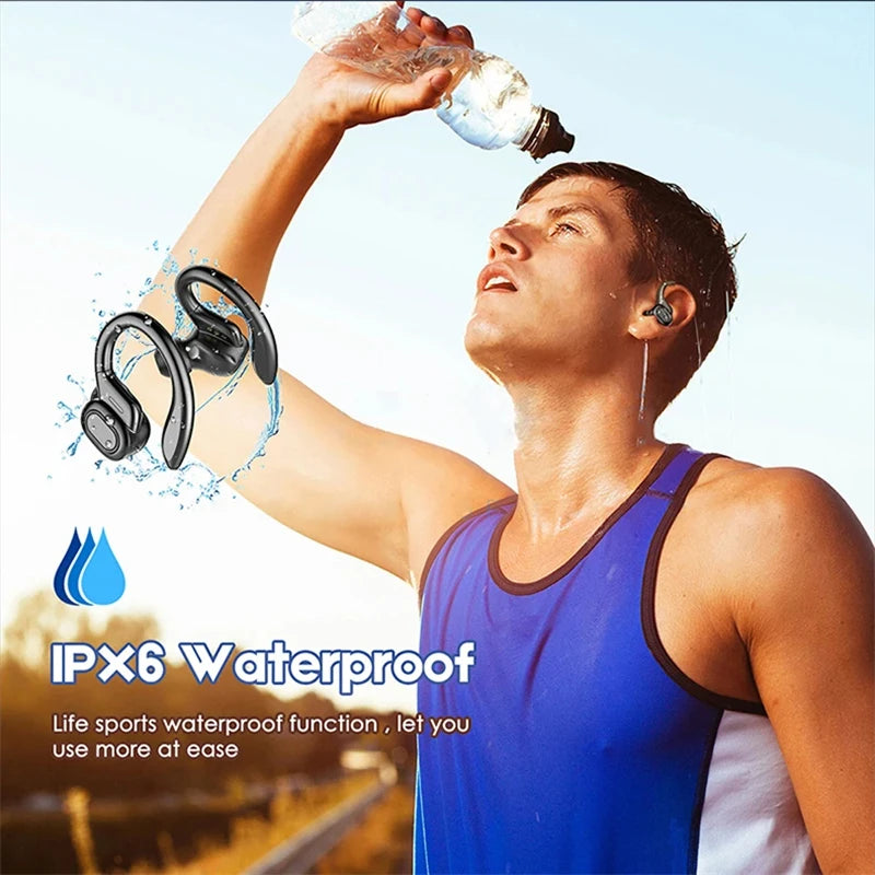 SHUKE Bluetooth Earbuds Wireless Earphones With Earhook IPX6 Waterproof Built In Microphone