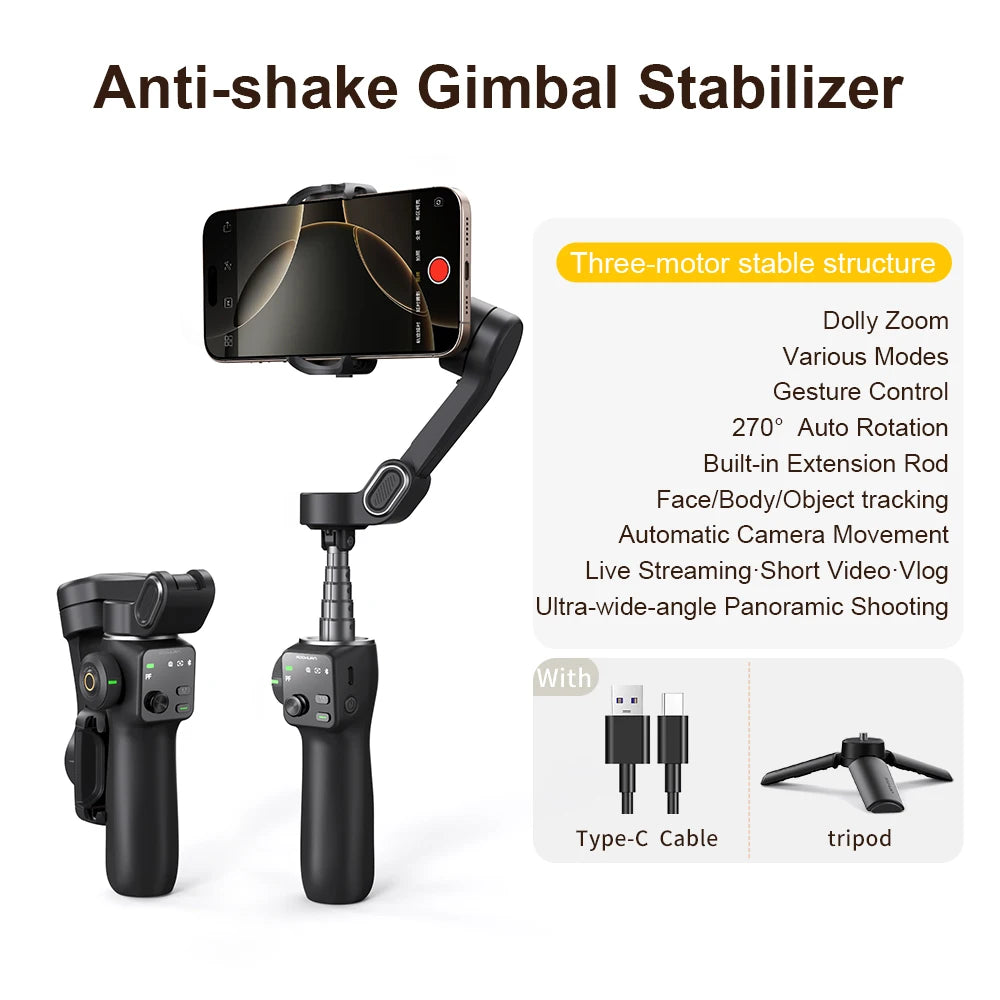 AOCHUAN Smart V8 3 Axis Handheld Gimbal For Smartphones