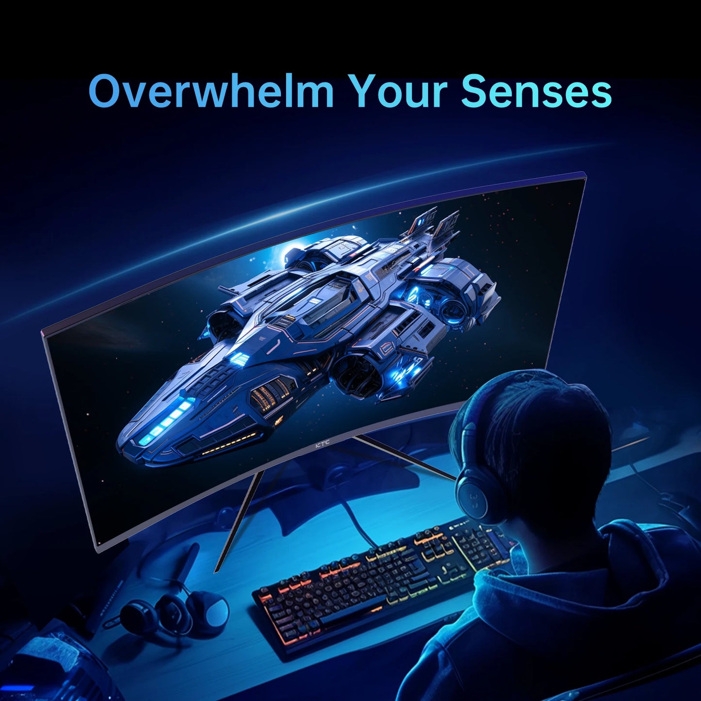 KTC 240Hz Curved Gaming Monitor HDR10 1ms FreeSync G Sync