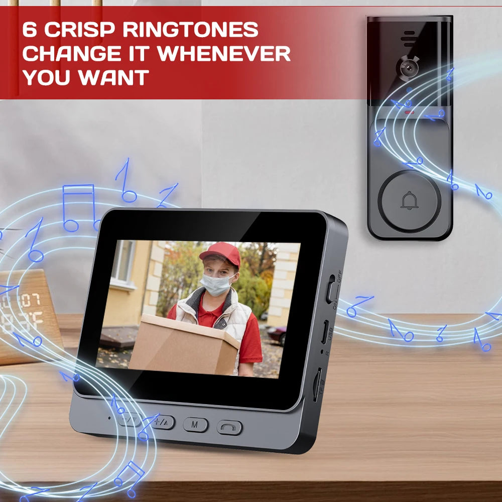 KEPEAK Wireless Video Intercom Doorbell With HD Night Vision