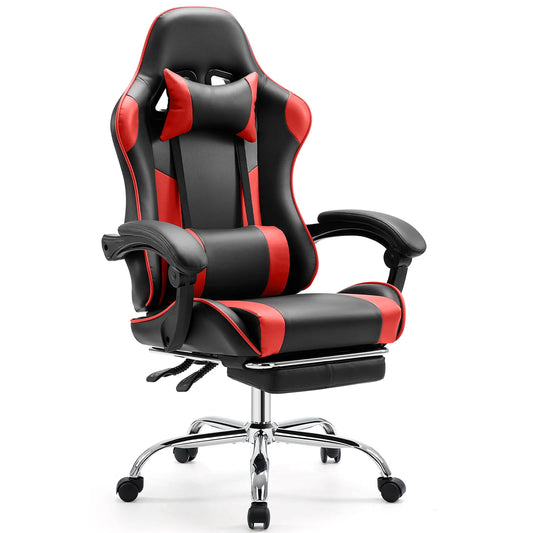 JHK Ergonomic Racing Gaming Chair PU Leather with Headrest