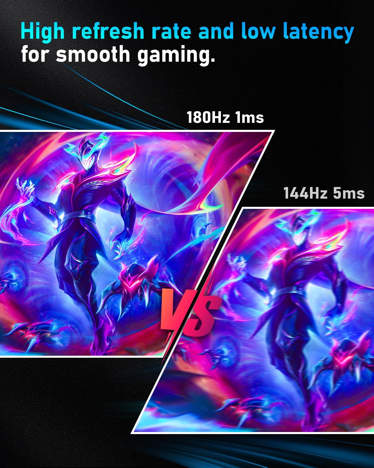 FYHXele 180Hz 1ms HDR Gaming Monitor With G Sync HDR10