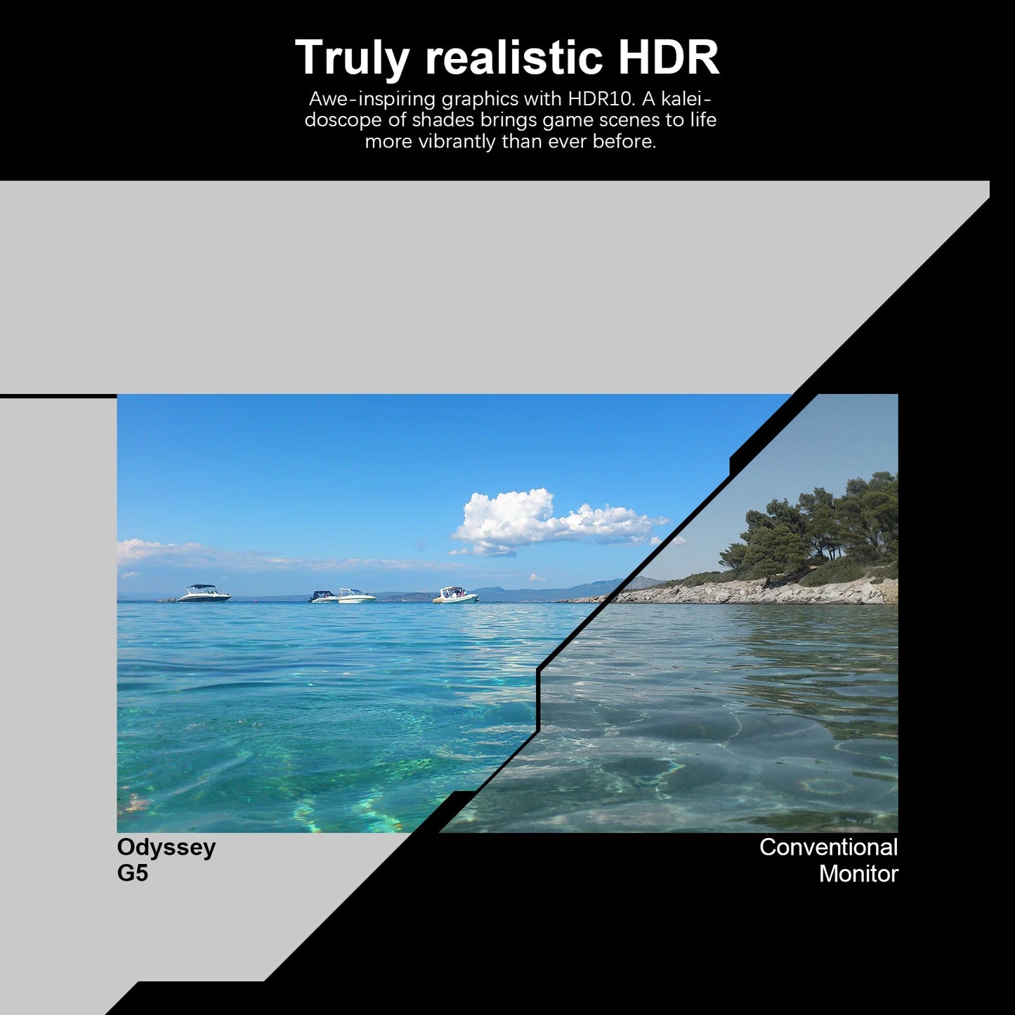 Samsung Odyssey G550A Gaming Monitor QHD 2560x1440 165Hz HDR