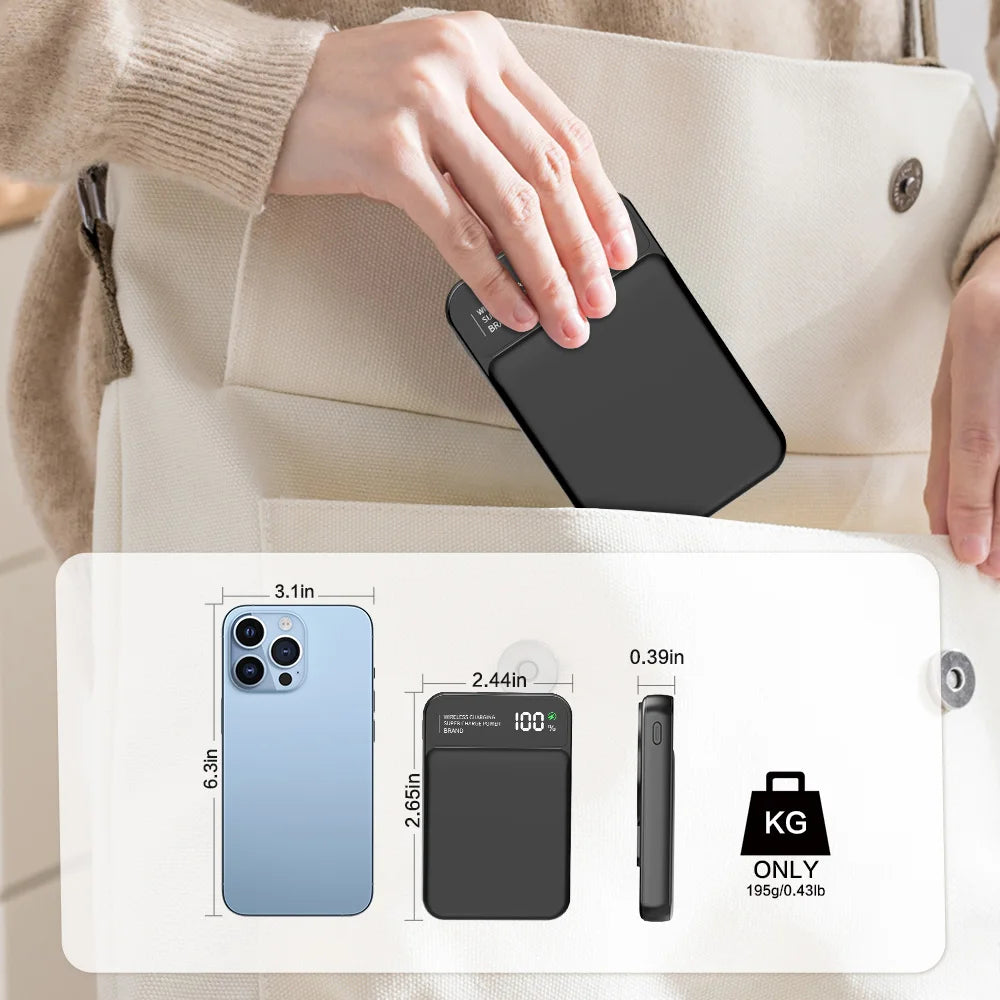 Magnetic 10000mAh Power Bank With 22.5W Fast Charging