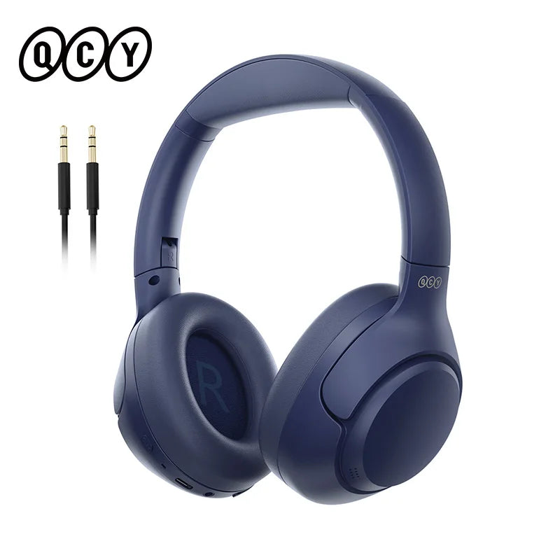 QCY H3 ANC Wireless Headphones Bluetooth 5.4 Hi Res Audio Over Ear Headset With Hybrid Active Noise Cancellation