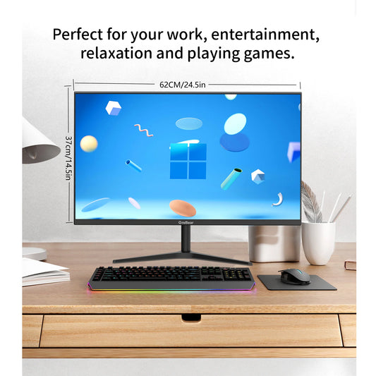 GreBear IPS FHD Monitor HDR10 With HDMI VGA Builtin Speaker