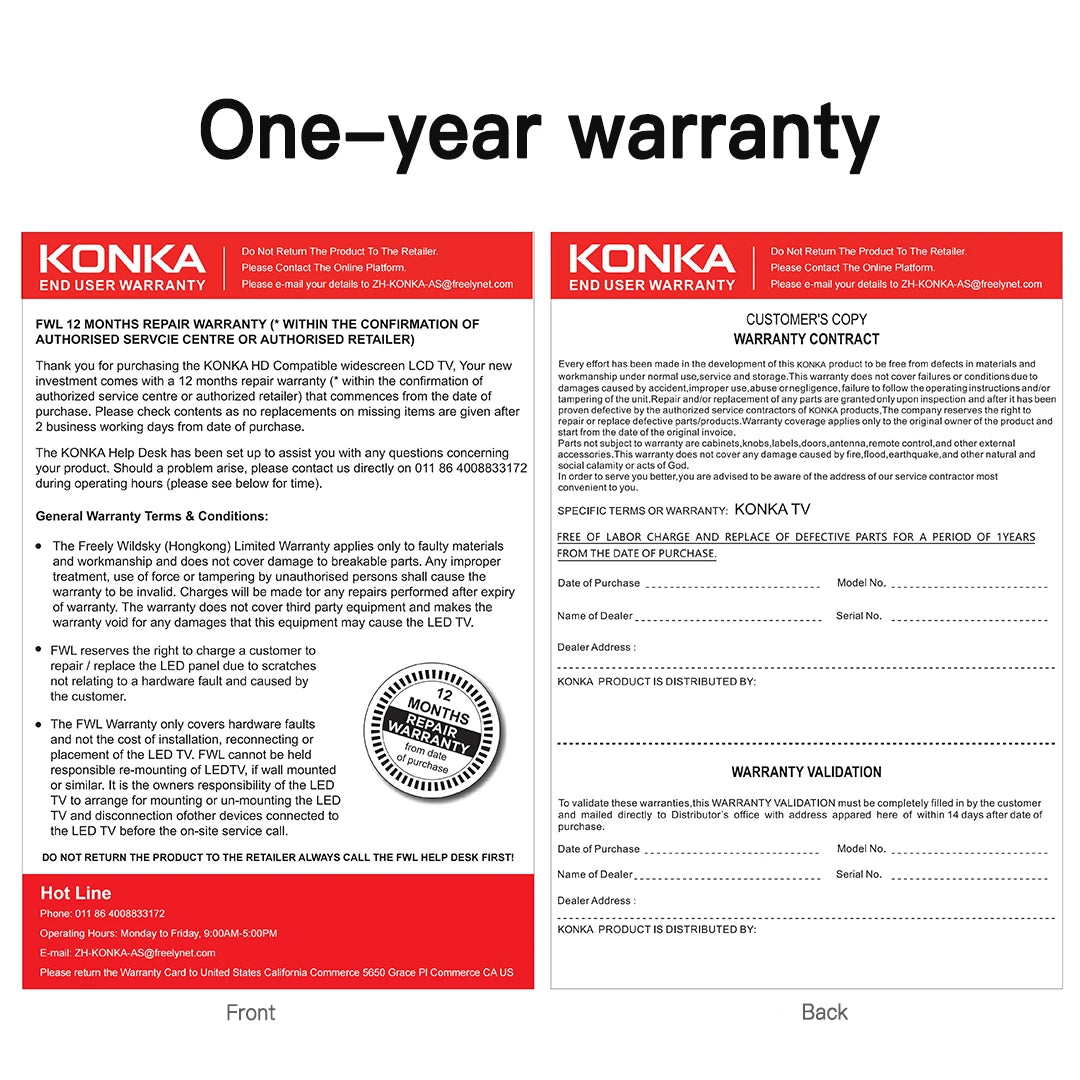 KONKA Smart TV Built In Soundbar HDR Theater Audio