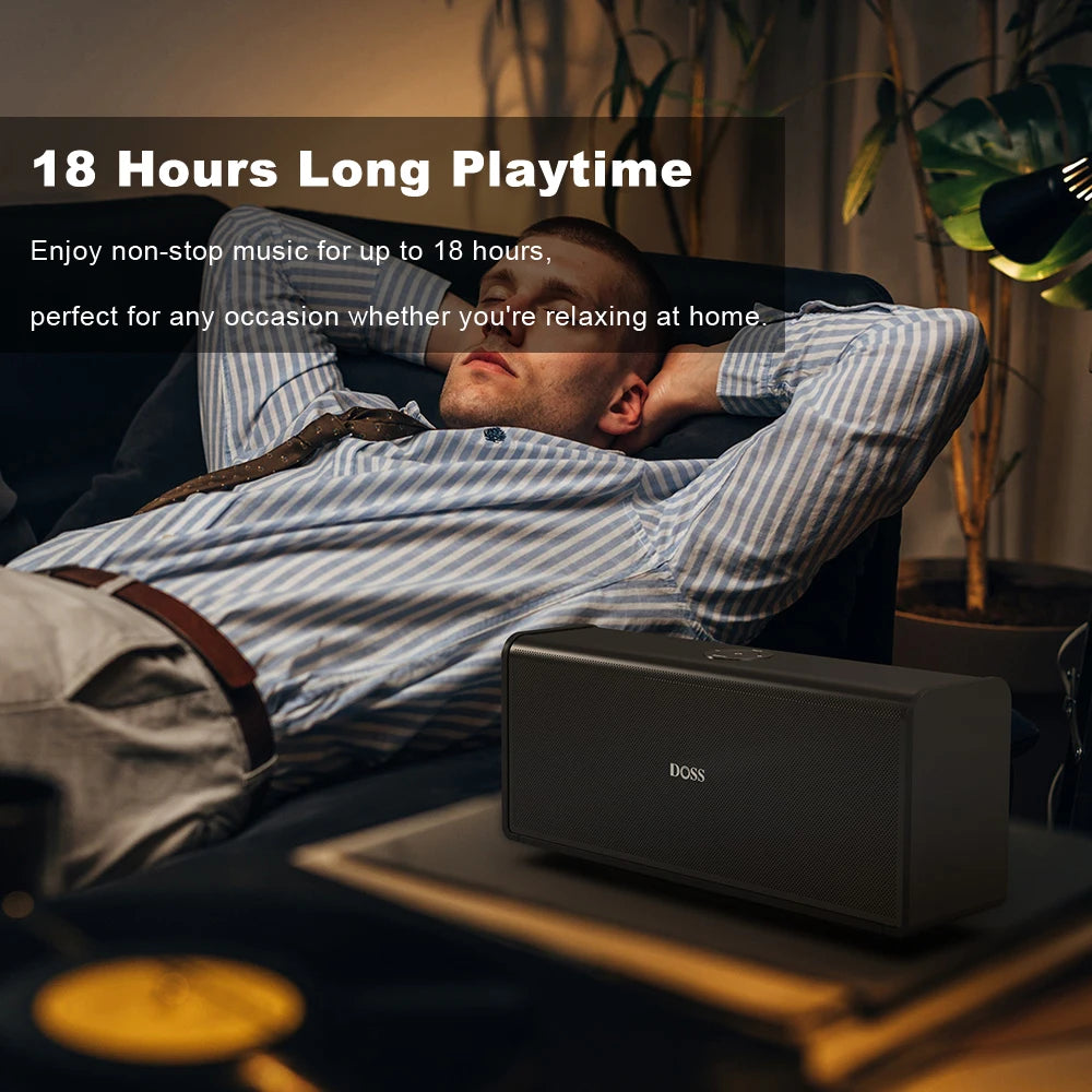 DOSS 80W Bluetooth Speaker with TWS Stereo Pairing System