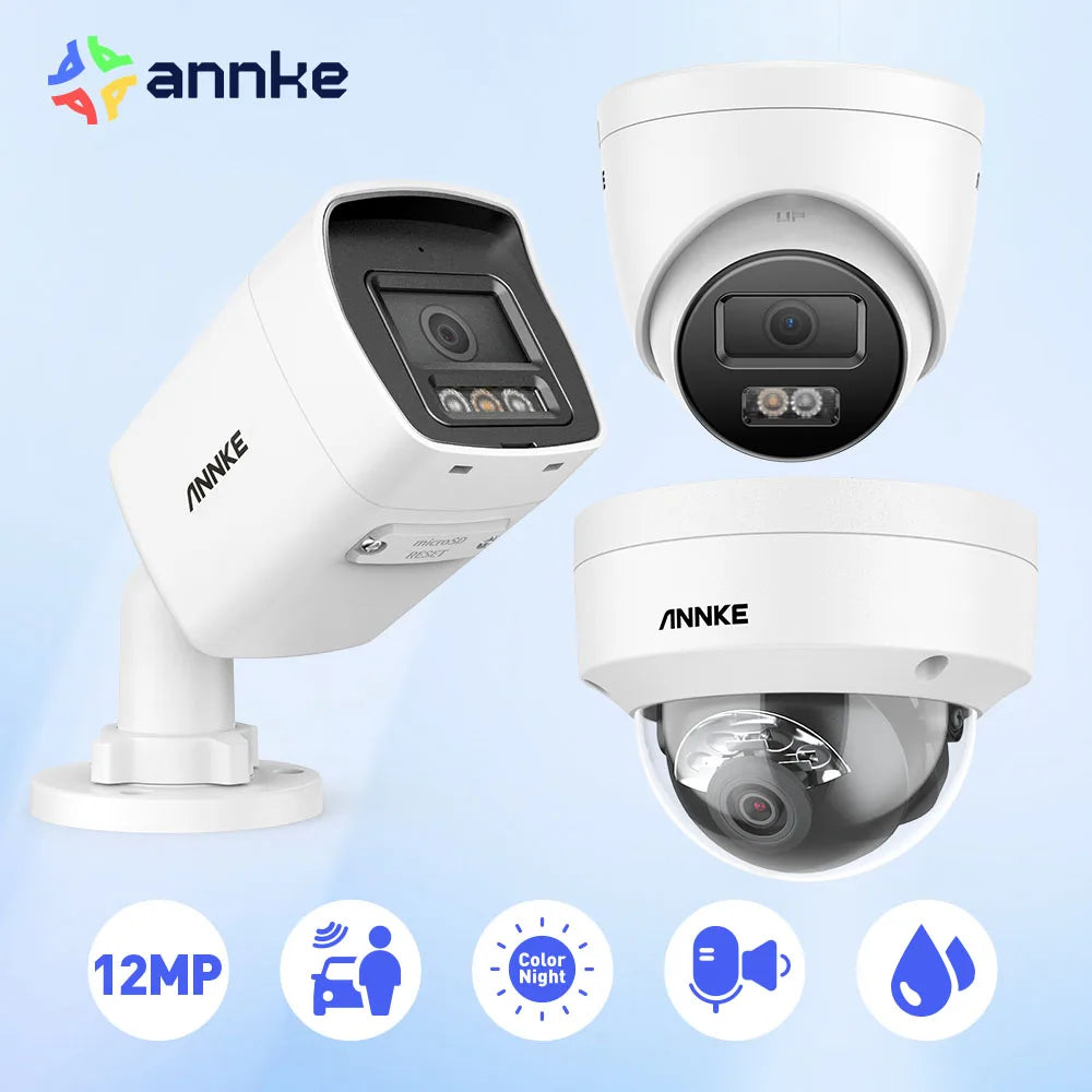 ANNKE 12MP 3K Smart PoE Security Camera IP67 Night Vision