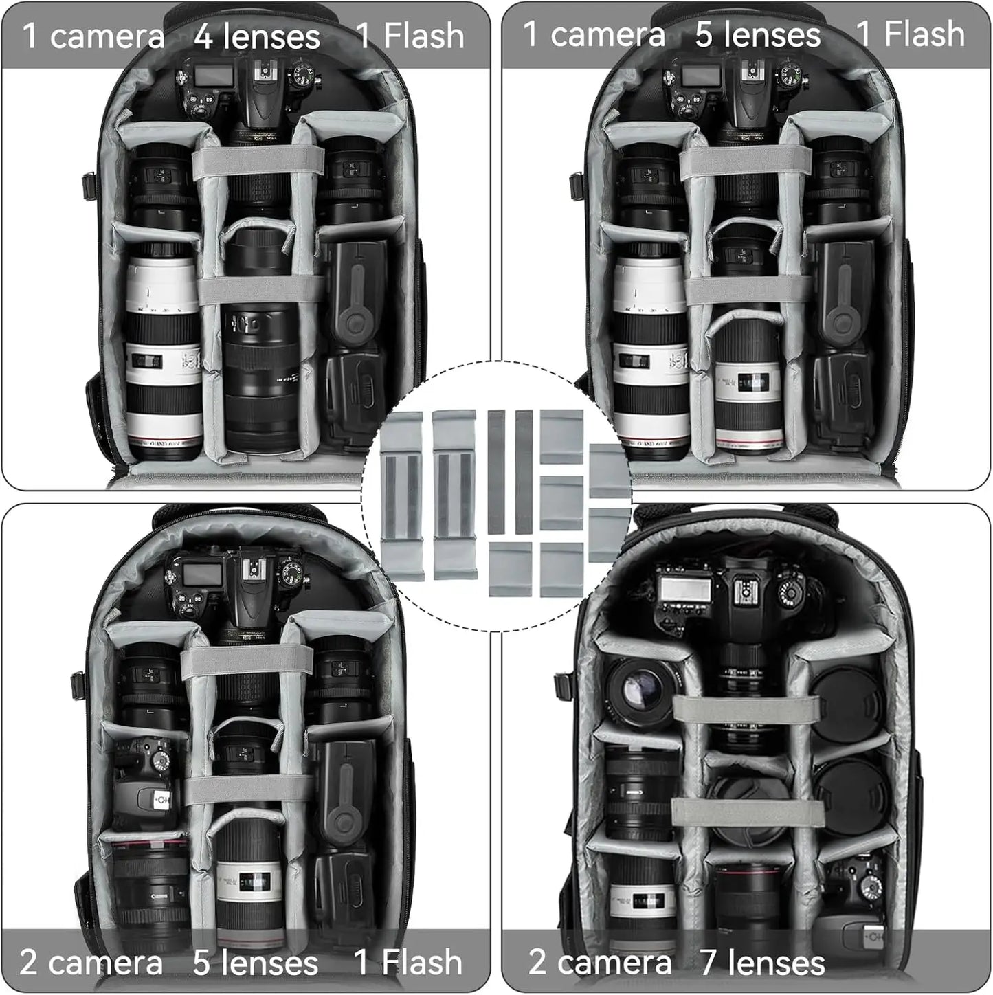 XMSJ Hardshell Camera Backpack Waterproof Tripod Holder And Laptop Compartment