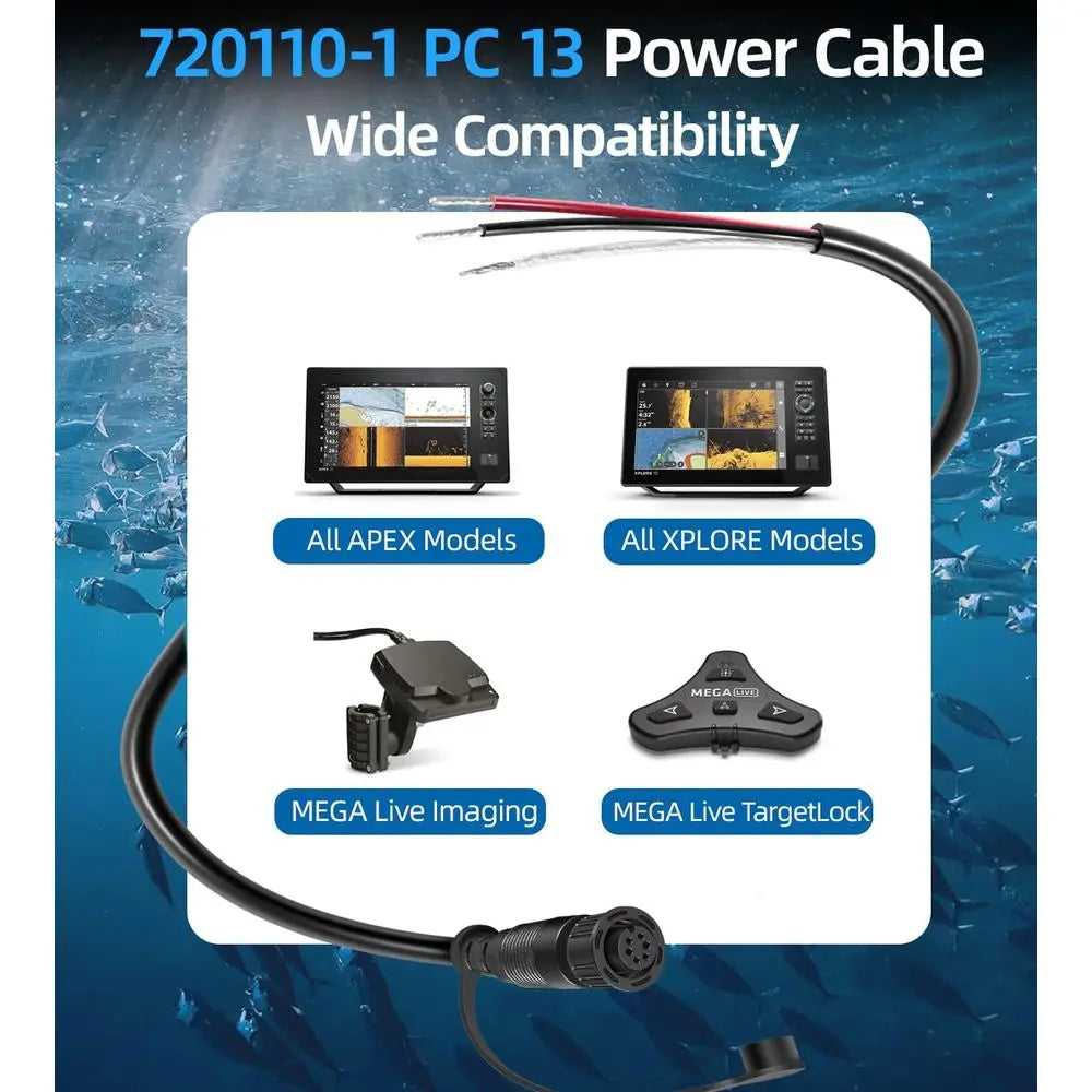 PC 13 Power Cable For APEX XPLORE TargetLock Marine Rated