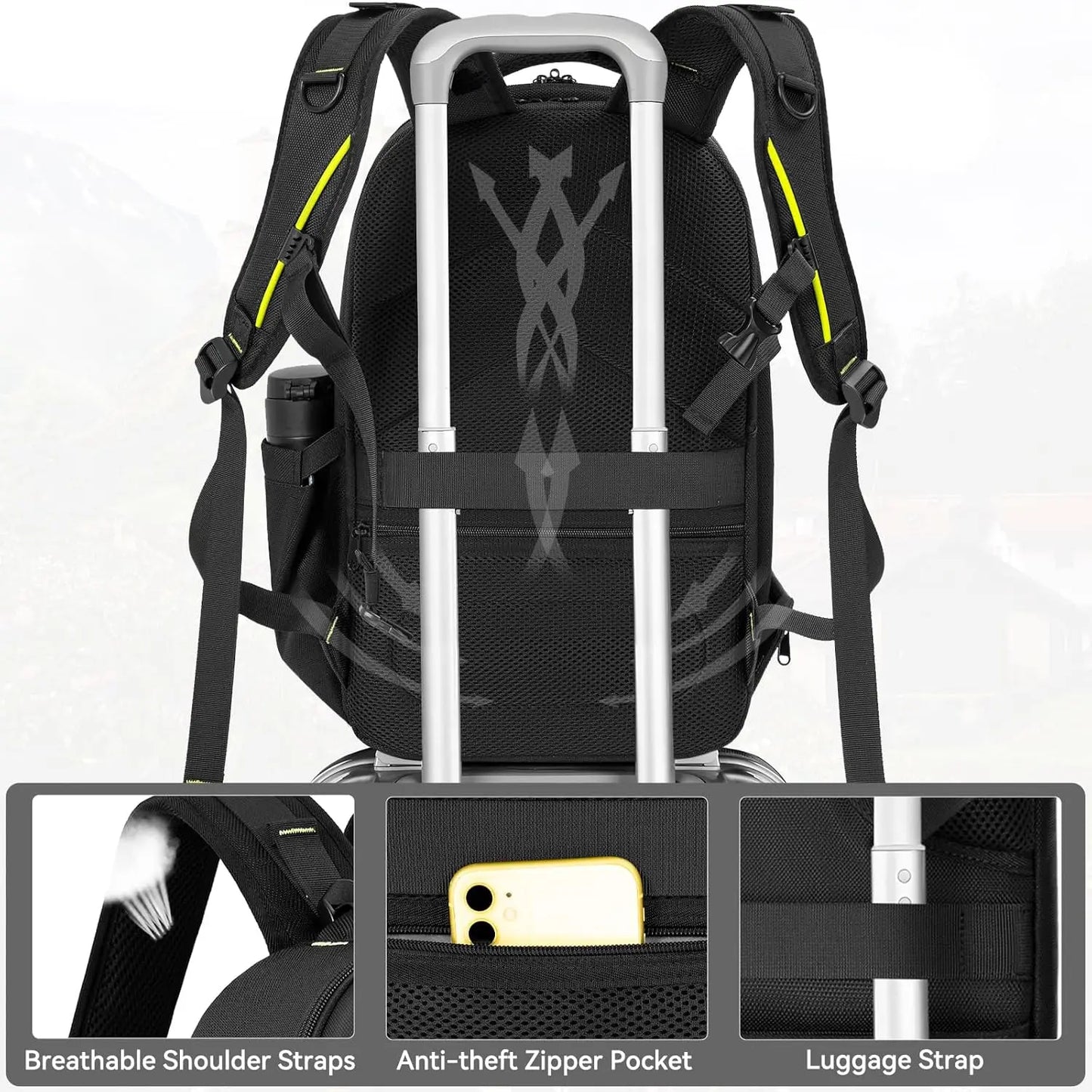 XMSJ Hardshell Camera Backpack Waterproof Tripod Holder And Laptop Compartment