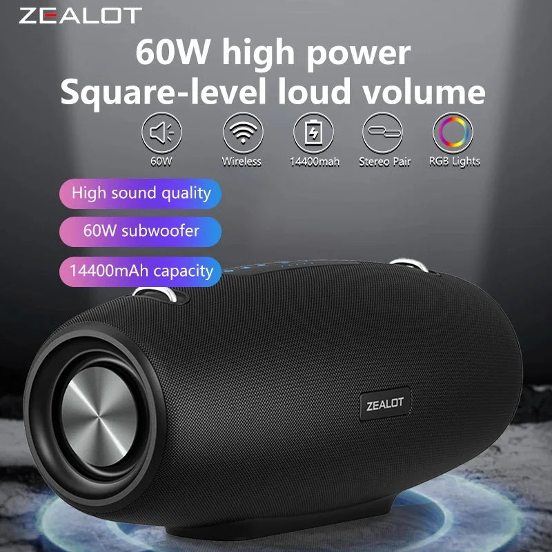 Zealot S67 Wireless Speaker Outdoor Waterproof Portable
