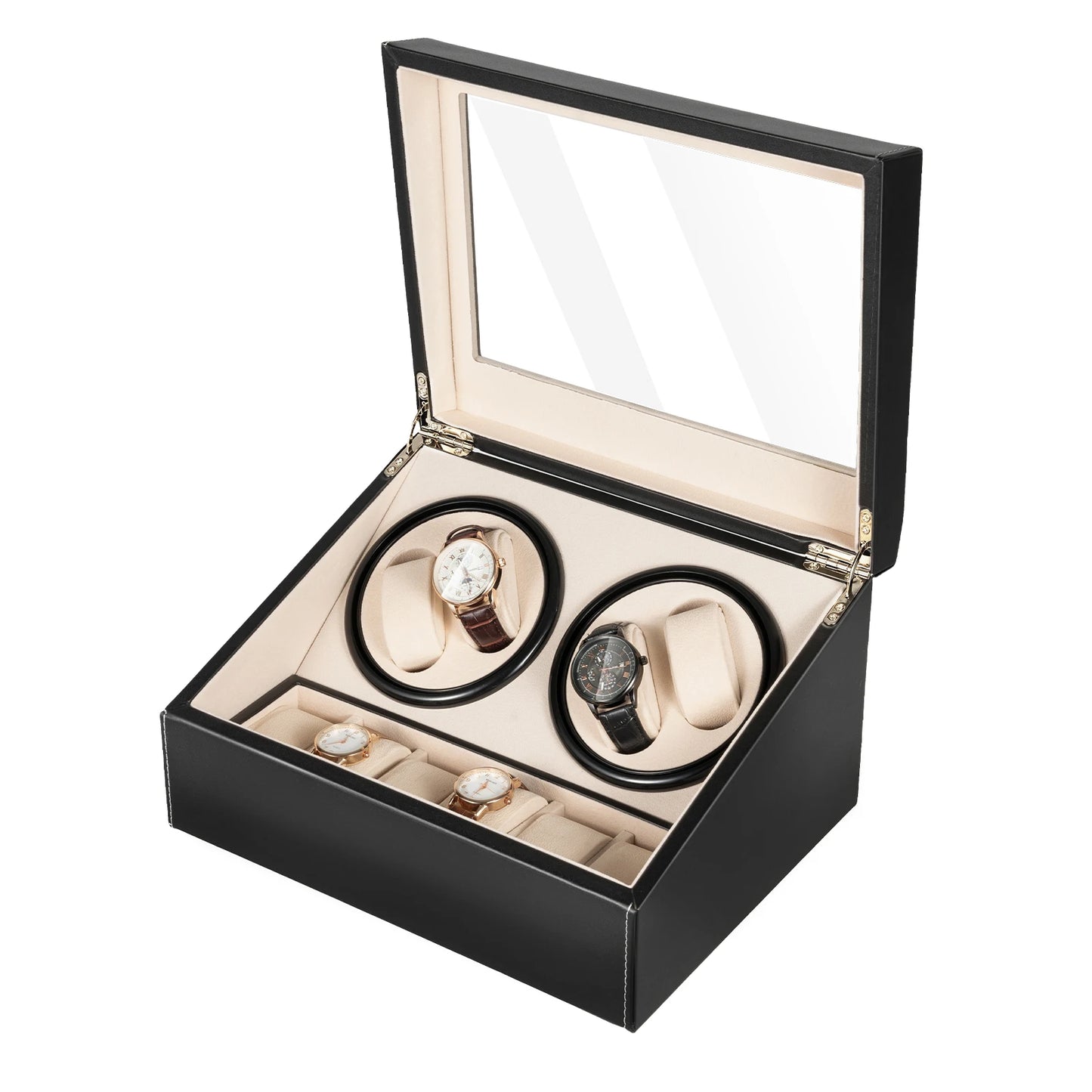 Watch Winder Automatic Shaker PU Leather Mechanical Watch Box