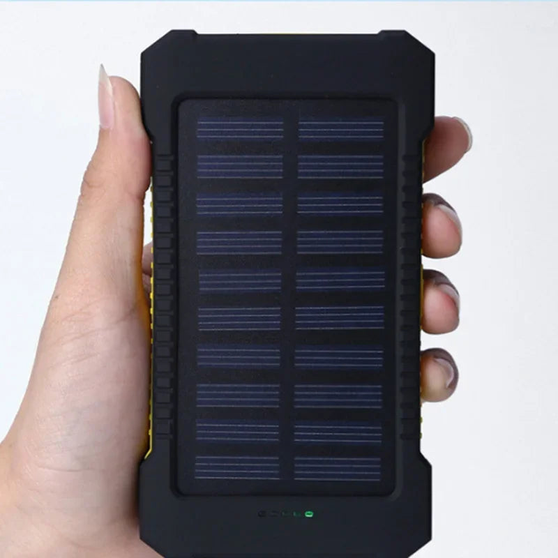 500000mAh Waterproof Solar Power Bank Outdoor Dual USB Charger