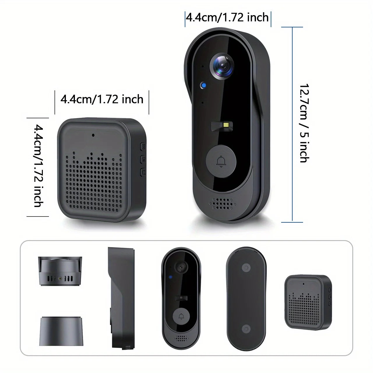 XBIBI Video Doorbell 1080P WiFi Outdoor With Two-Way Audio