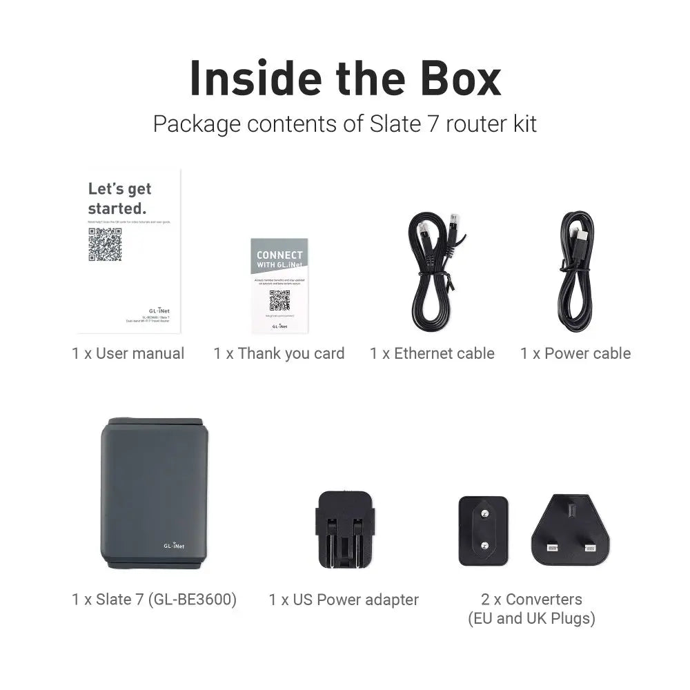 GL.iNet GL-BE3600 Dual-Band WiFi 7 Travel Router With VPN