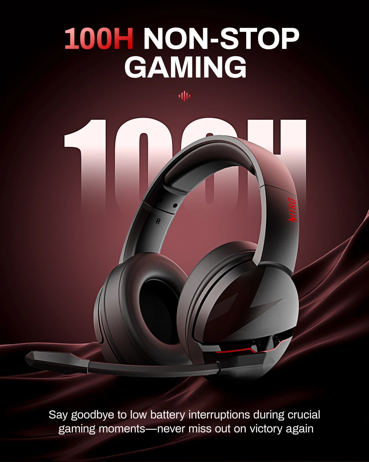 Acer K2 Wireless Gaming Headset With 50mm Drivers For PC
