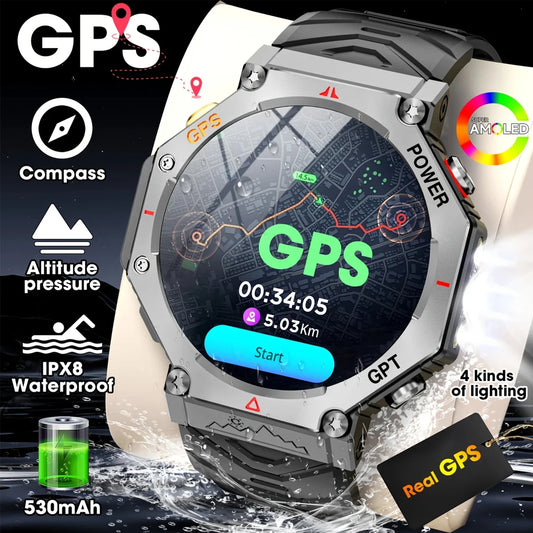 SENBONO GPS Smartwatch With AI GPS Tracking And Bluetooth Calls