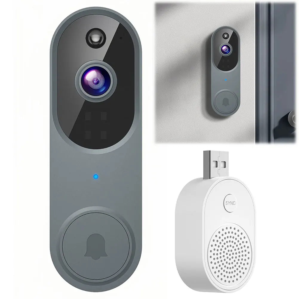 1080P Wireless Doorbell Camera Night Vision And Two Way Audio