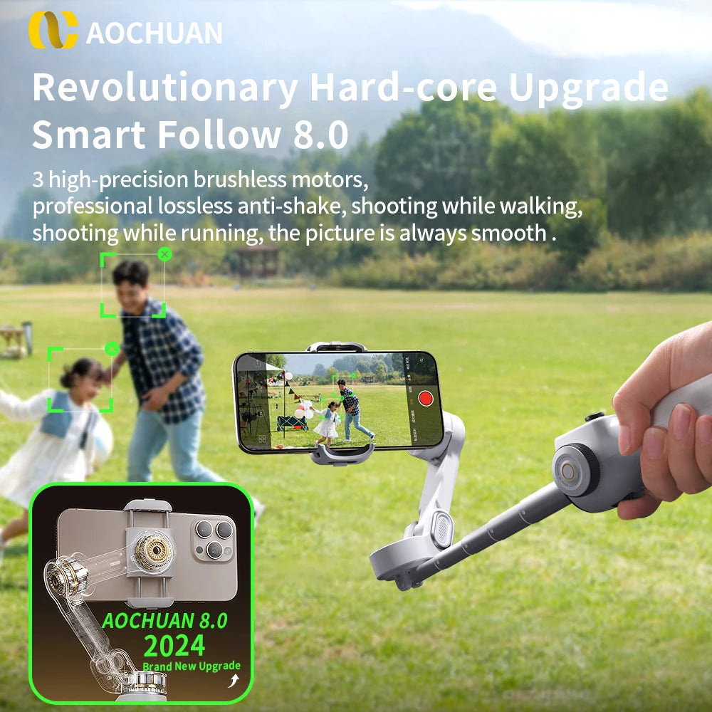 AOCHUAN Smart V8 3 Axis Handheld Gimbal For Smartphones