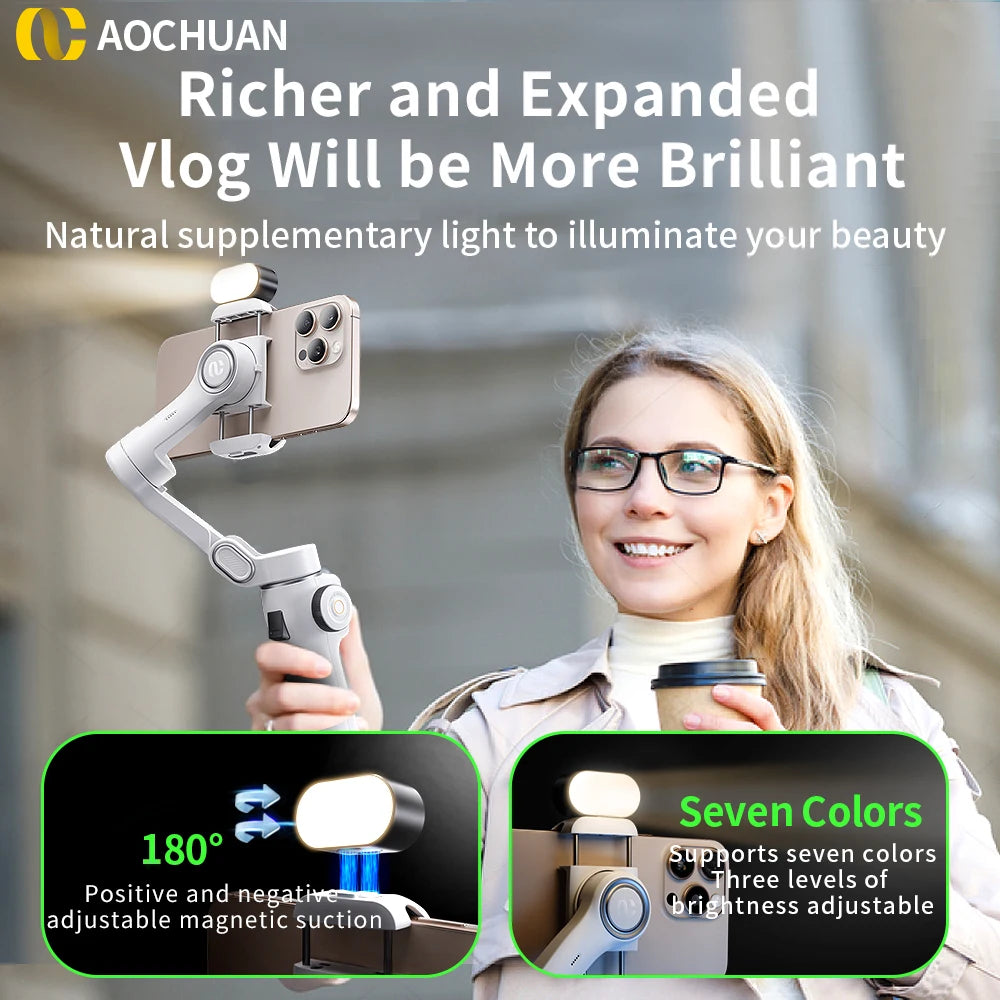 AOCHUAN Smart V8 3 Axis Handheld Gimbal For Smartphones