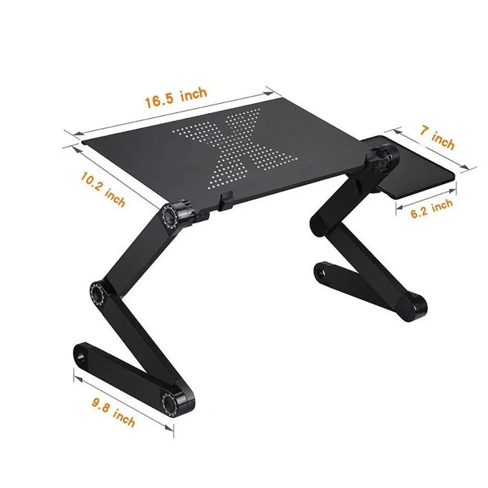 360 Degree Adjustable Aluminum Laptop Table Stand With Mouse Pad