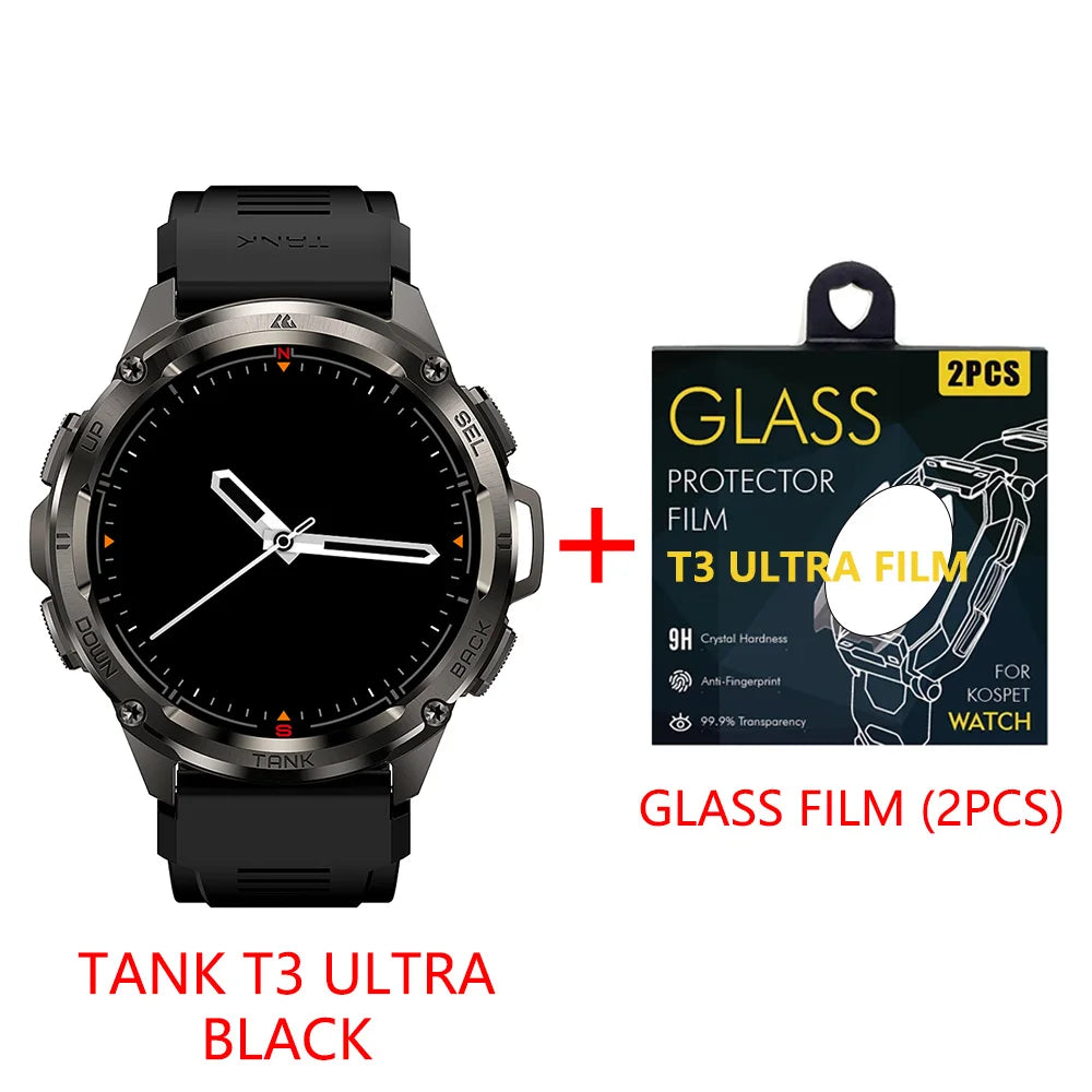 KOSPET Tank T3 Ultra GPS Smartwatch Altimeter Barometer Compass