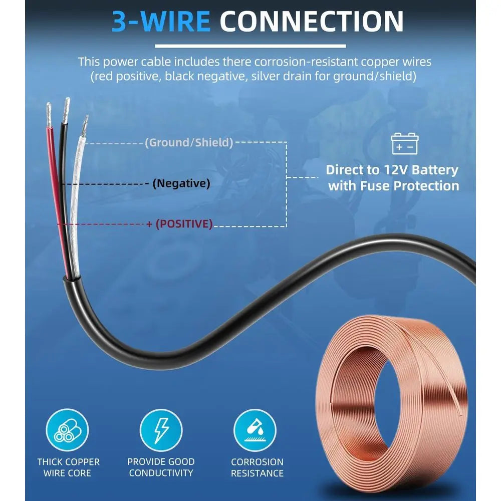 PC 13 Power Cable For APEX XPLORE TargetLock Marine Rated