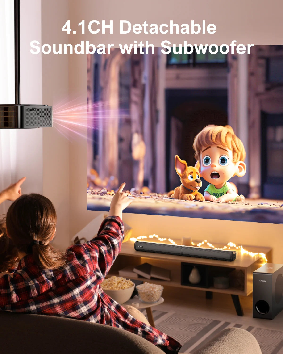 ULTIMEA 200W 4.1ch TV Soundbar With Bluetooth HDMI