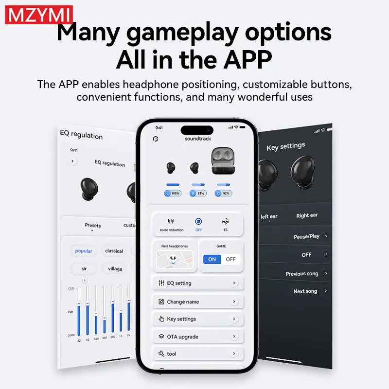 MZYMI S07 ANC Wireless Earbuds With ENC And Bluetooth 5.3