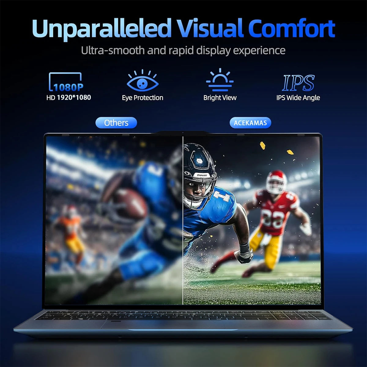 Erilles ACEKAMAS Intel Core I7 Laptop Windows 11 Pro 16GB