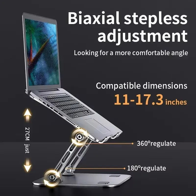 Adjustable Aluminum Alloy Tablet And Laptop Stand Folding Cooling Support Ergonomic Tilt