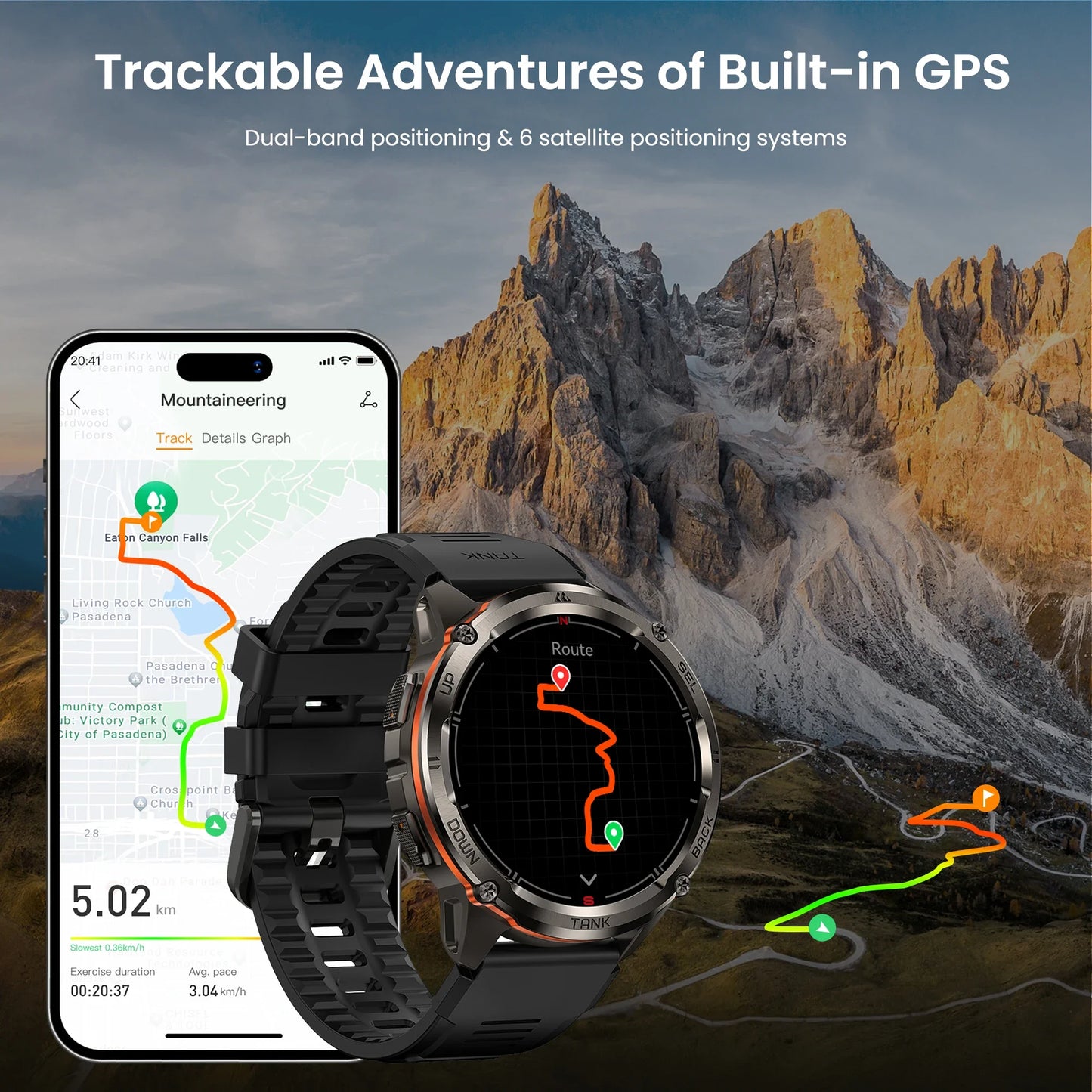 KOSPET Tank T3 Ultra 2 Smartwatch GPS Stainless Steel Waterproof