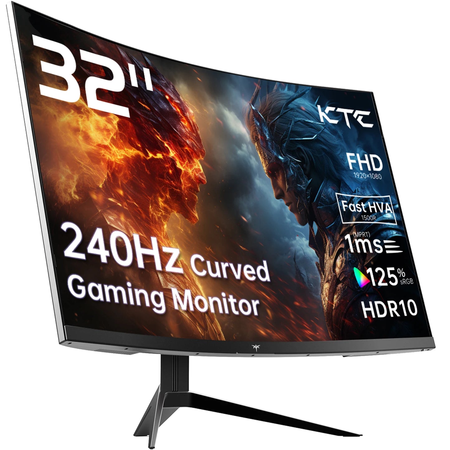 KTC Curved Gaming Monitor 240Hz 1ms HDR10 GSync FreeSync