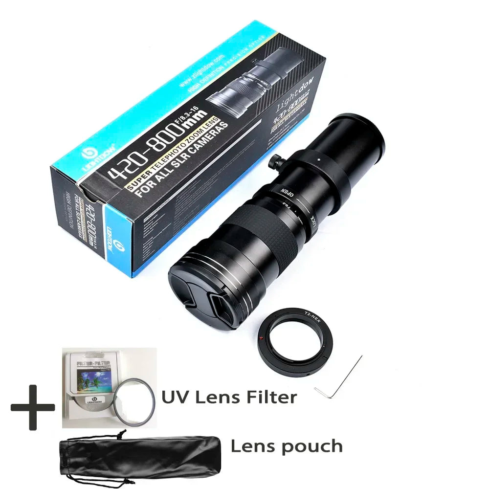 Lightdow Telephoto Zoom Lens Manual Focus with UV Filter