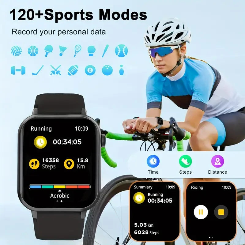 LAXASFIT Waterproof Smartwatch With Bluetooth Calling And HundredPlus Sports Modes