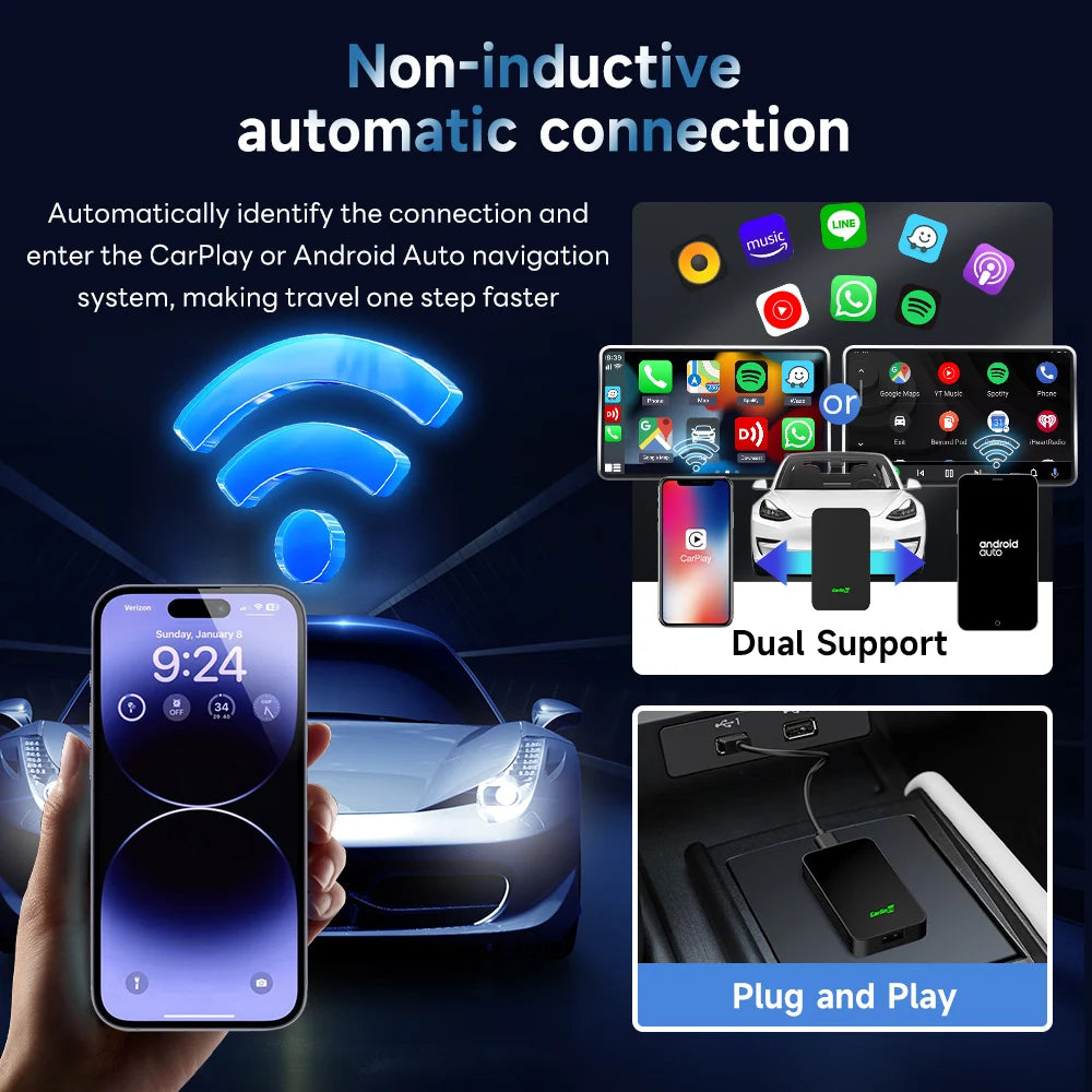 Carlinkit 5.0 Wireless CarPlay And Android Auto Adapter