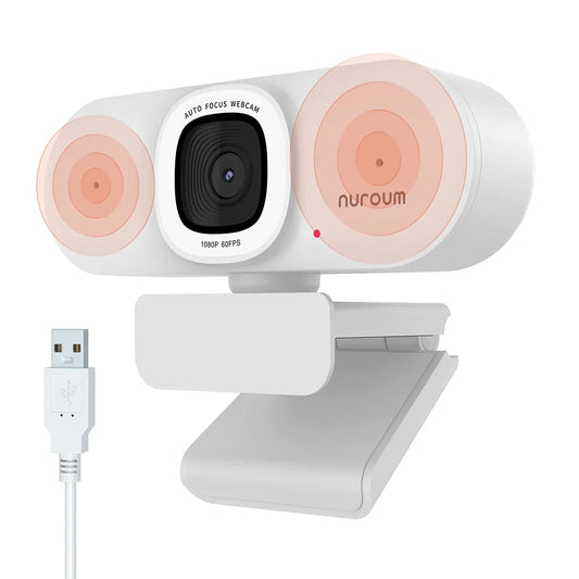 Nuroum V15 AFL 1080P Webcam With Auto Focus Ring Light
