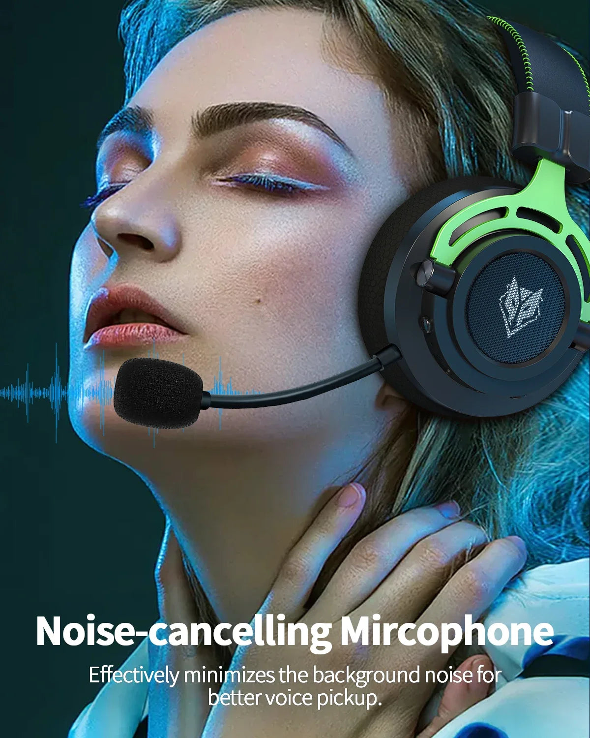 NUBWO G03 Wireless Gaming Headset With Dongle Noise Cancelling Mic