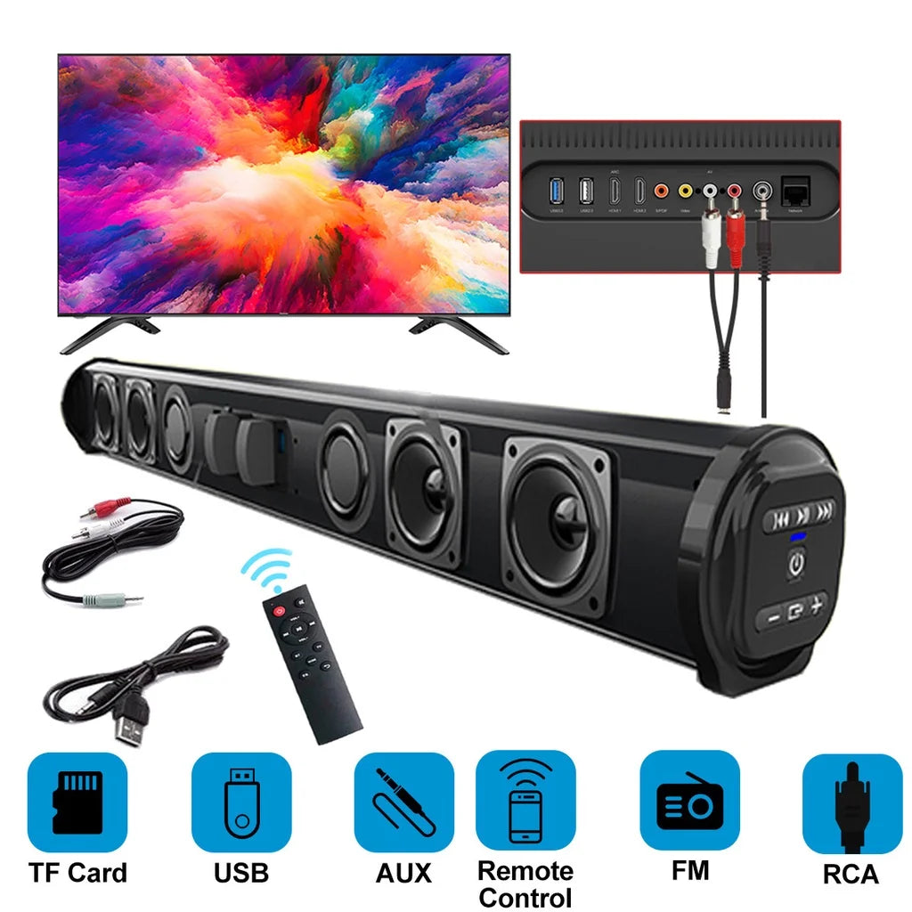 Bluetooth Wireless Soundbar for TV and PC with 20W Output