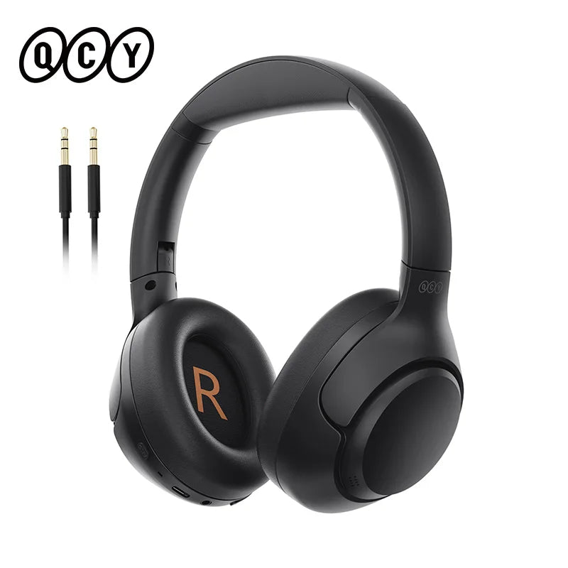 QCY H3 ANC Wireless Headphones Bluetooth 5.4 Hi Res Audio Over Ear Headset With Hybrid Active Noise Cancellation
