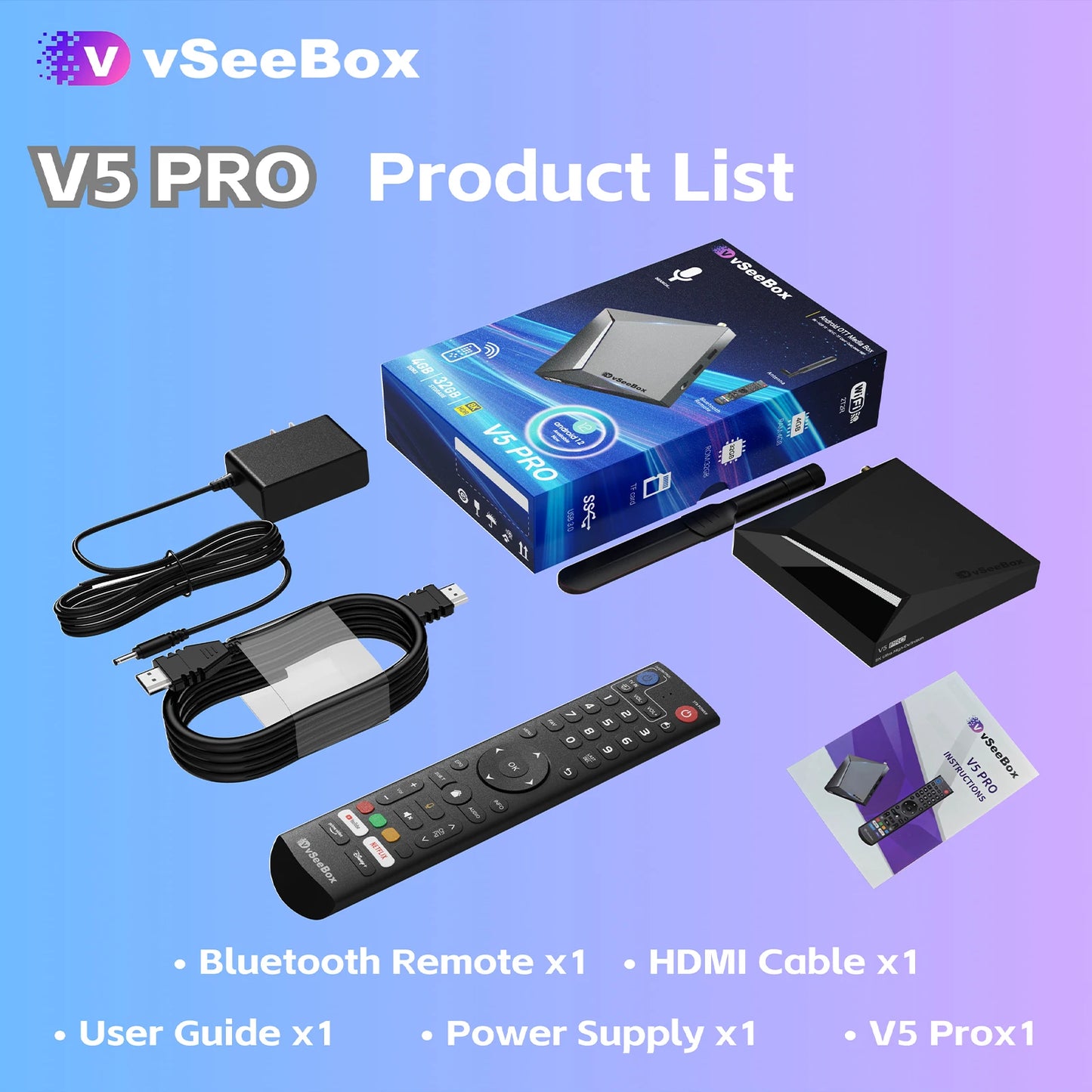 VseeCzydore V5 Pro 8K TV Box with Voice Control 32GB