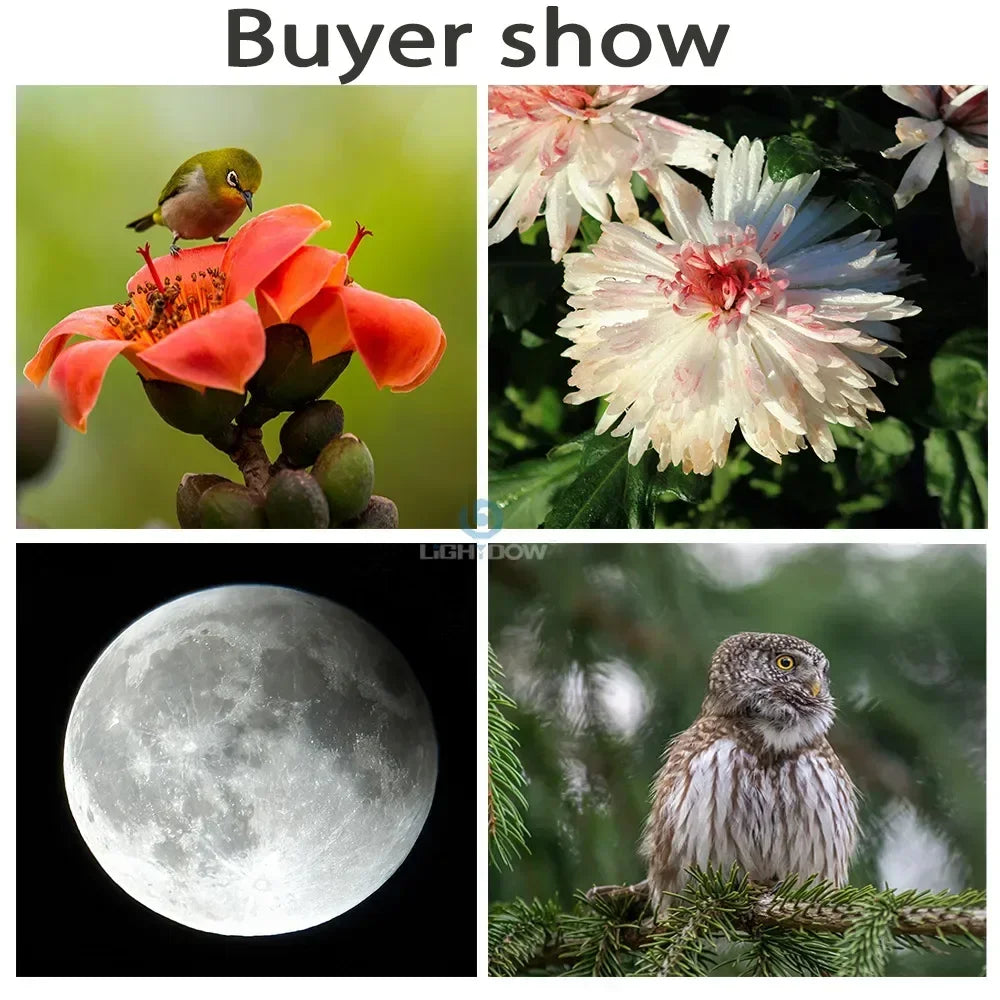 Lightdow Telephoto Zoom Lens Manual Focus with UV Filter