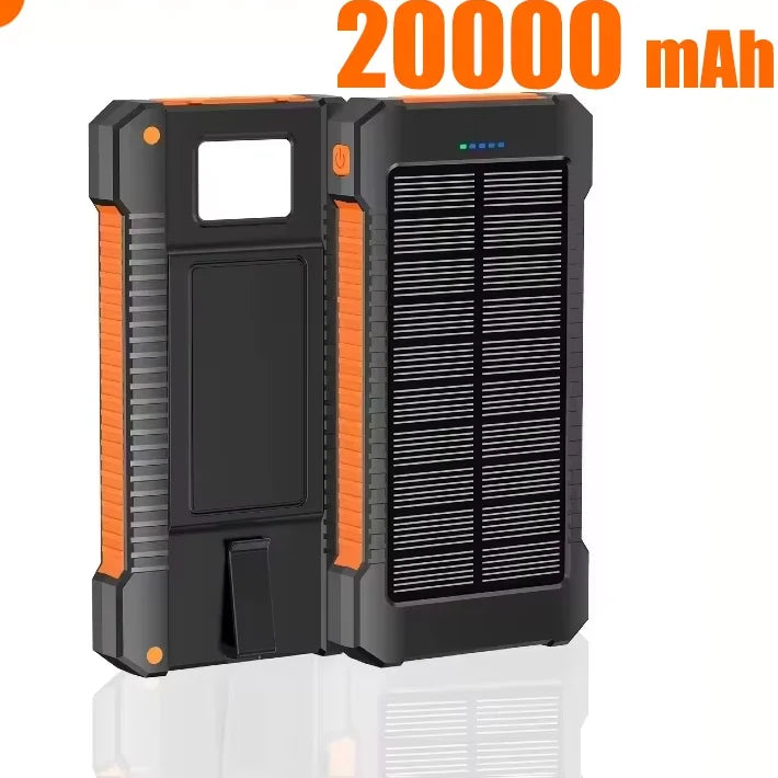 500000mAh Waterproof Solar Power Bank Outdoor Dual USB Charger