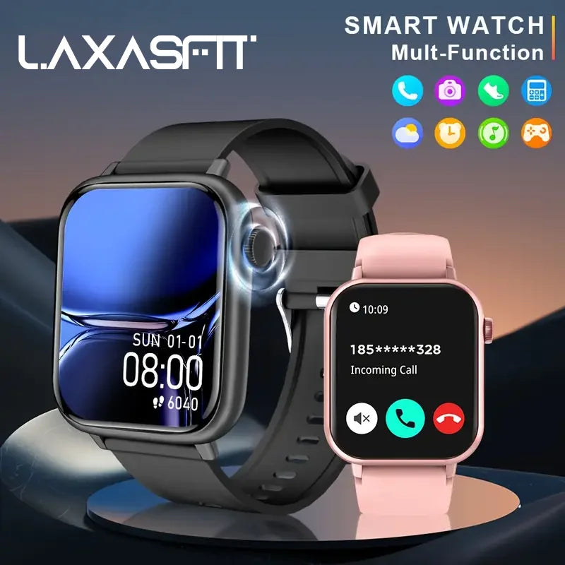 LAXASFIT Waterproof Smartwatch With Bluetooth Calling And HundredPlus Sports Modes