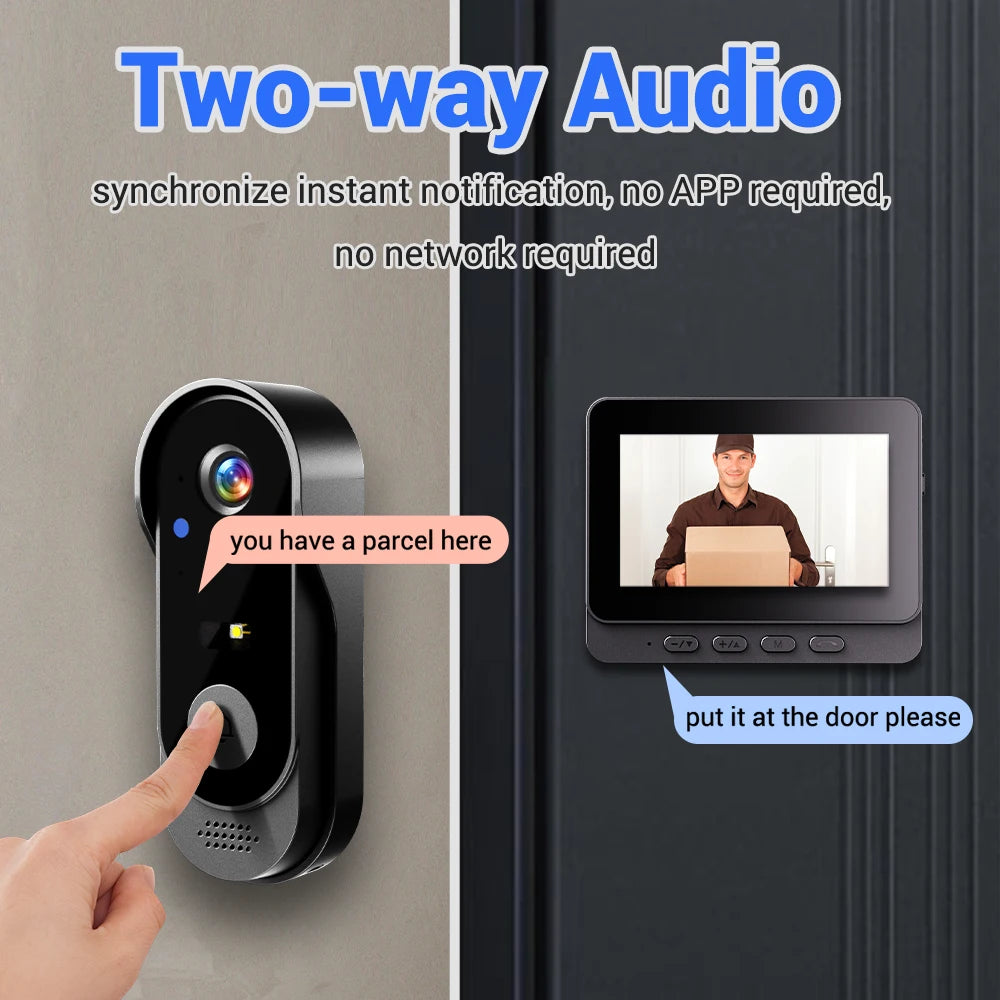 2.4G Wireless Video Doorbell Camera With Night Vision