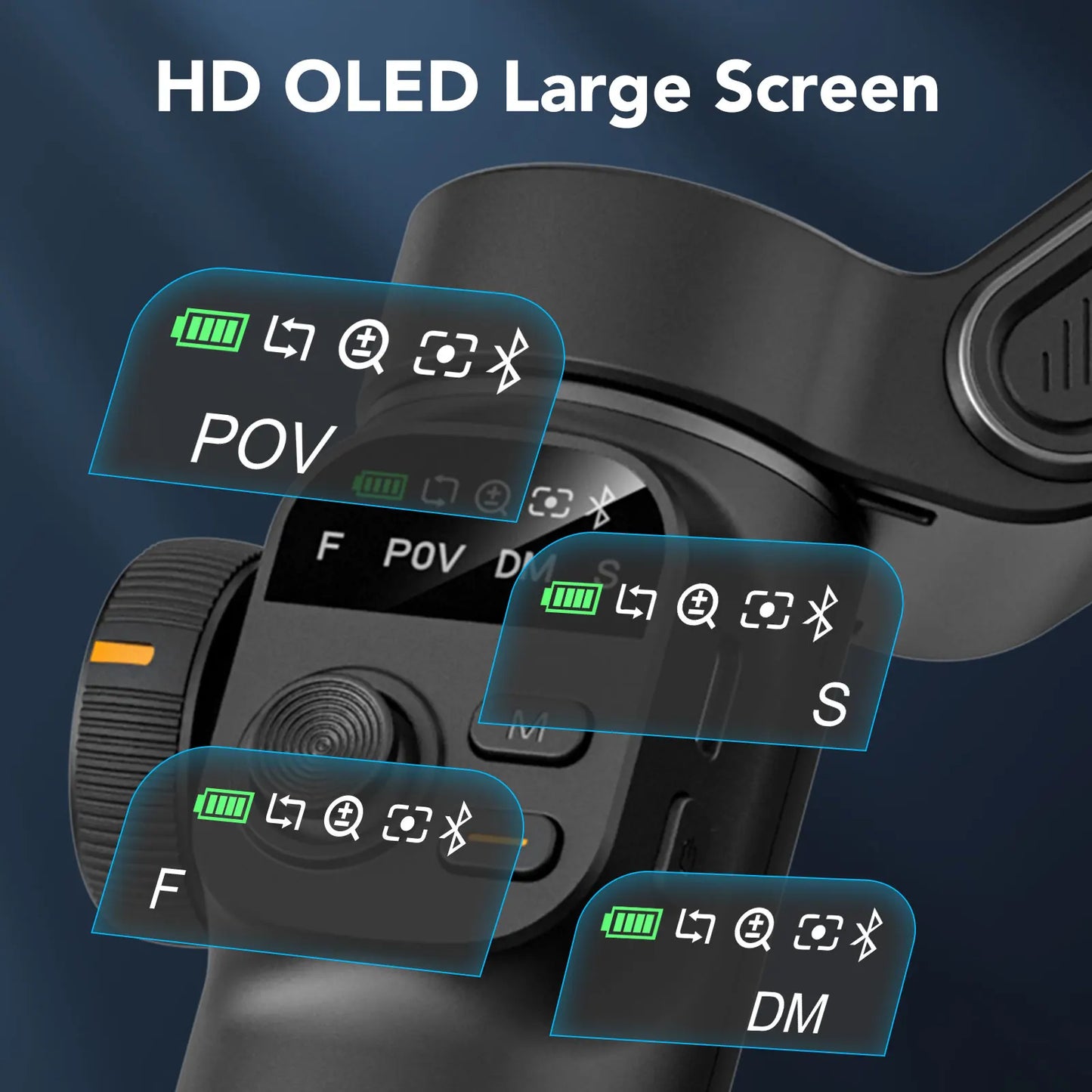 AOCH Smart X2 Gimbal Stabilizer With LED Display For iPhone