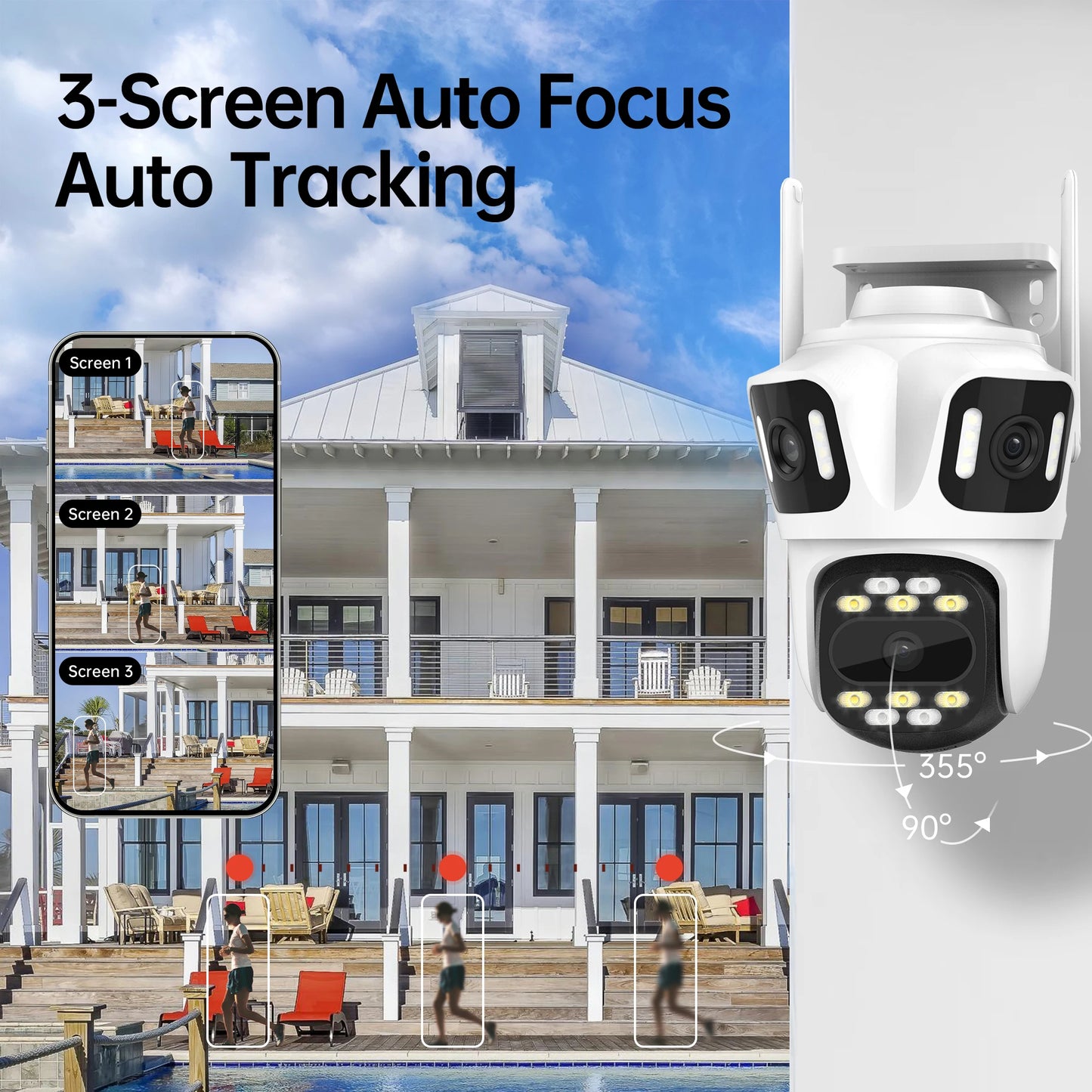 SECUEYE 12MP 6K WiFi Outdoor PTZ Surveillance Camera