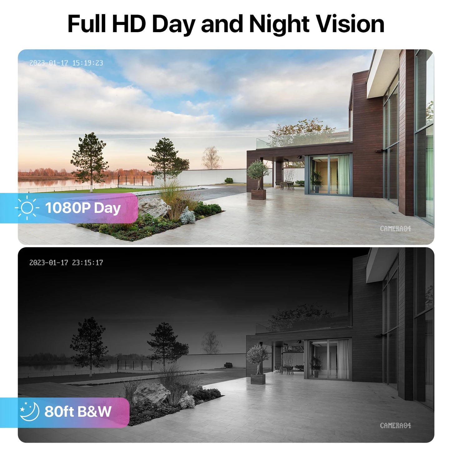 ZOSI 4 Pack 1080P HD TVI Security Cameras Outdoor Indoor